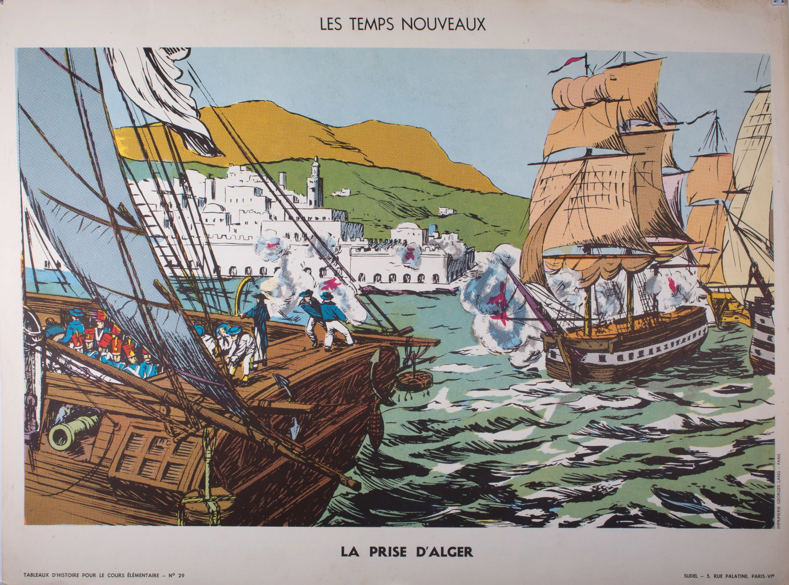 Home / Vintage History french School Poster, Georges Lang 23 and 26 circa 1950 - 3