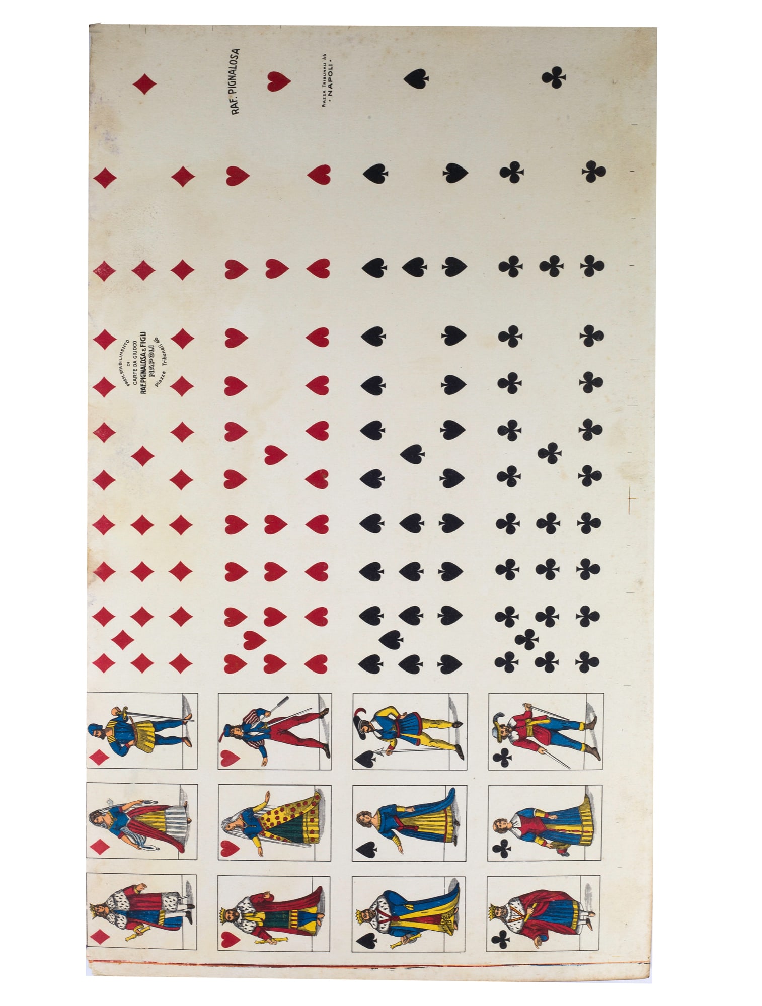 Home / Uncut sheet playing card French suite PIGNALOSA NAPOLI full body - 2