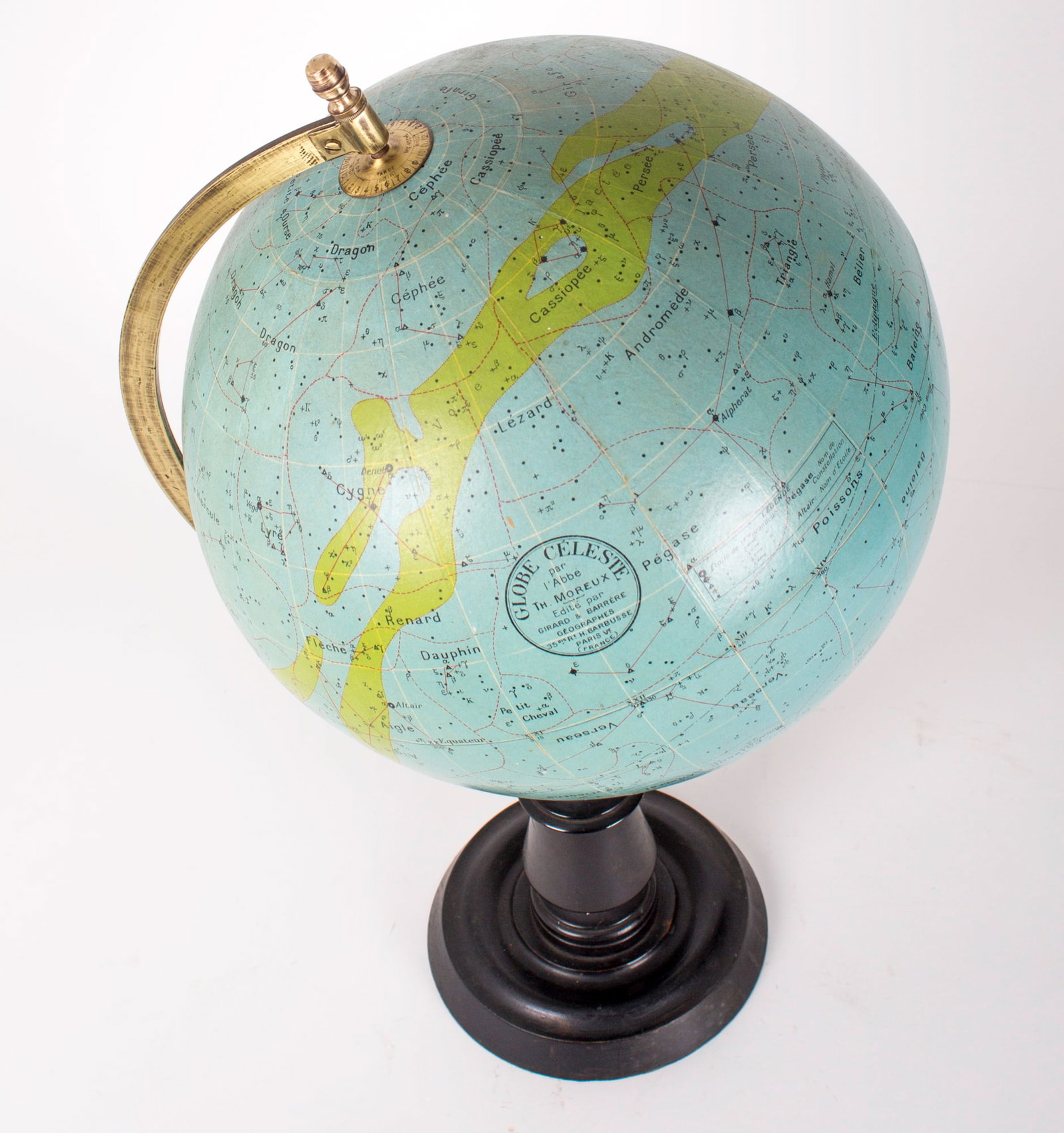 Home / French 13" Girard Barrere celestial globe T. Moreux Astronomer - 3