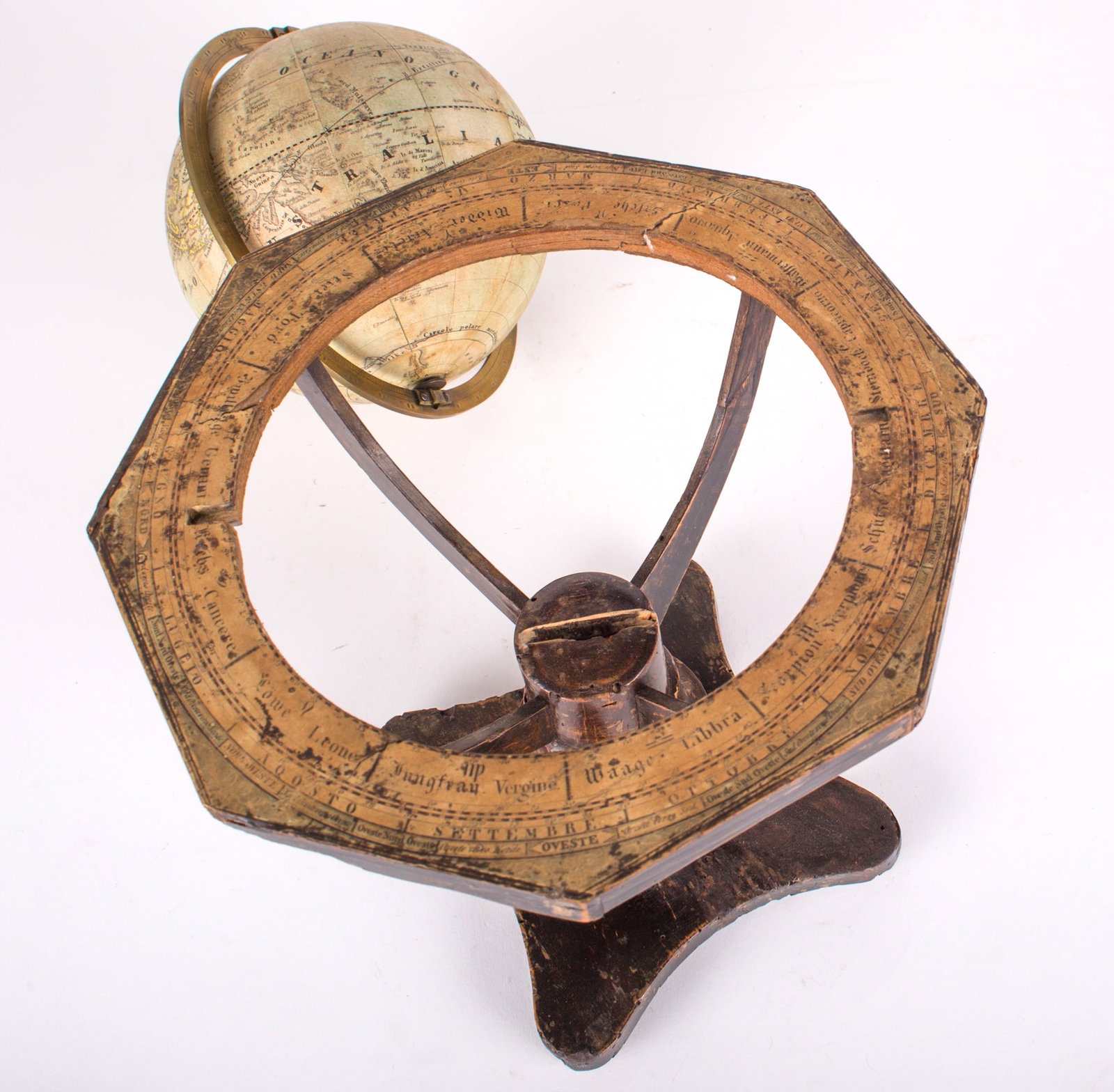 Home / Abel Klinger 6 inches terrestrial globe 1860 Italian edition - 7