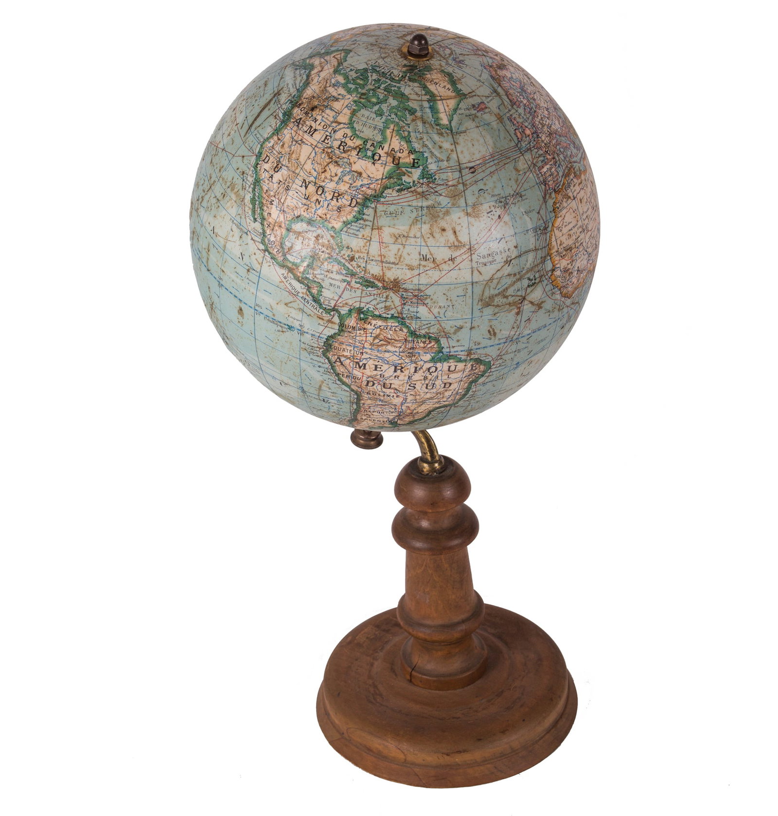 Home / French Ikelmer terrestrial globe 11 inches 1880 school globe - 7