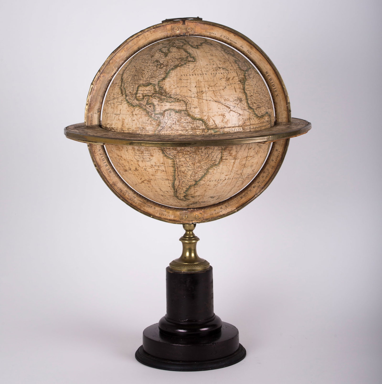 Home / 1820/30 French antique terrestrial globe 12" engraving Lapie geographer (1 of 13)