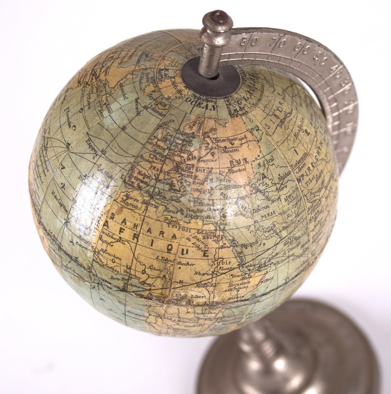 Home / Small 4 inches French Terrestrial Globe NK Atlas 1885 - 4