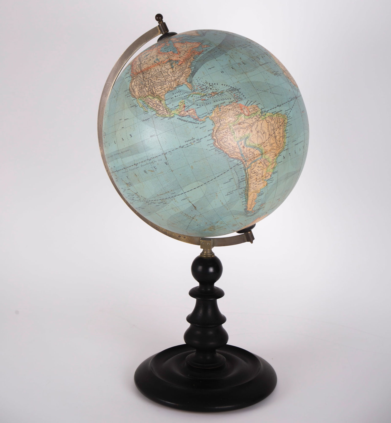 Home / 1870's 13" Vivien de Saint Martin FRENCH ANTIQUE TERRESTRIAL GLOBE MAPPEMONDE - 2