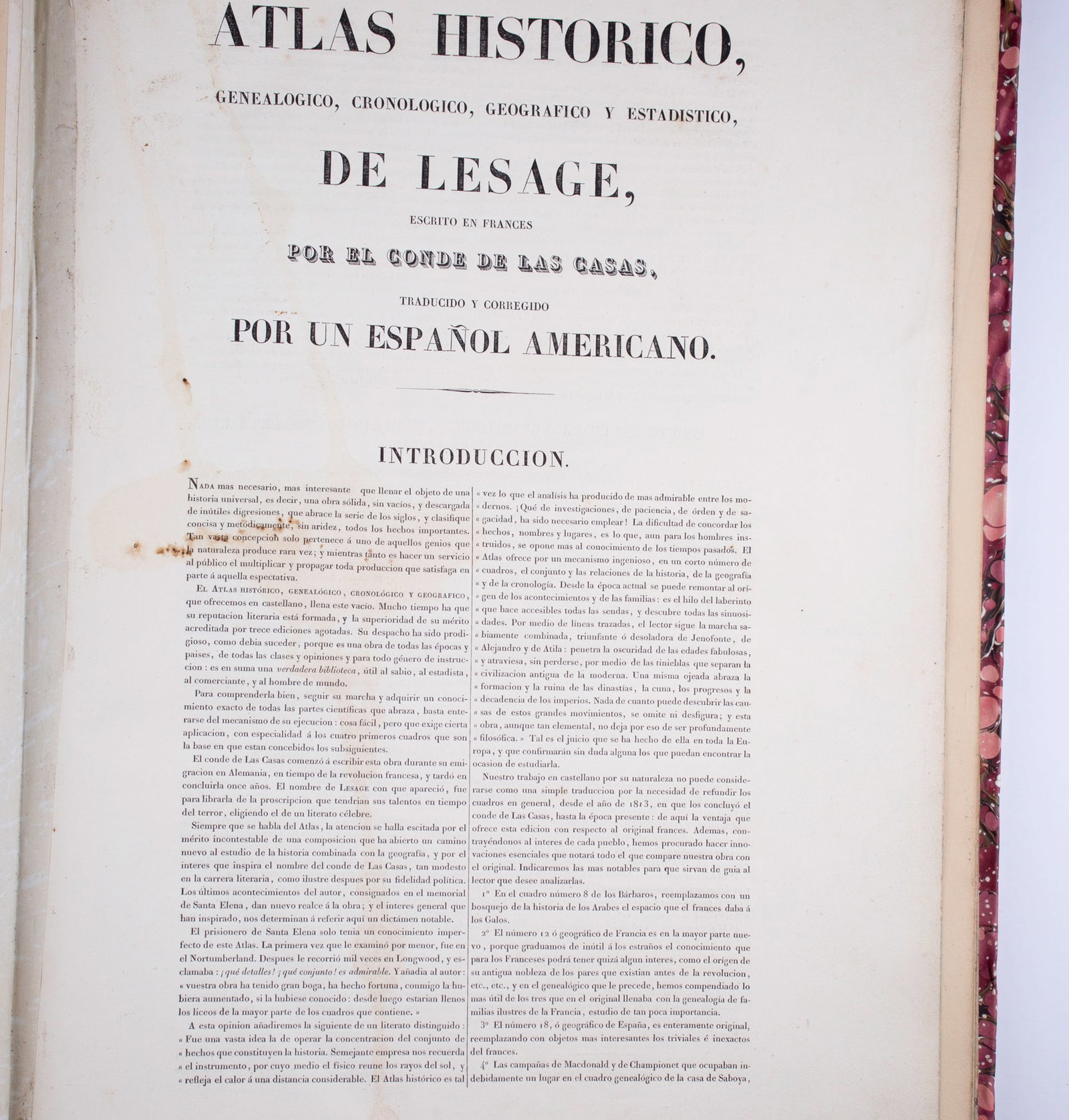 Home / 1826 A. le Sage Spanish edition Atlas Historique, Généalogique, Chronologique - 7