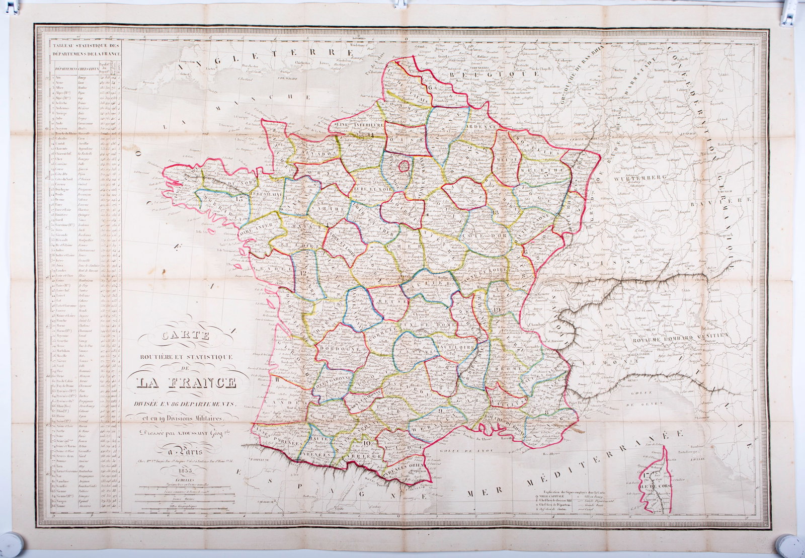 Home / French road map of France published by Avar Toussaint 1833 (1 of 3)