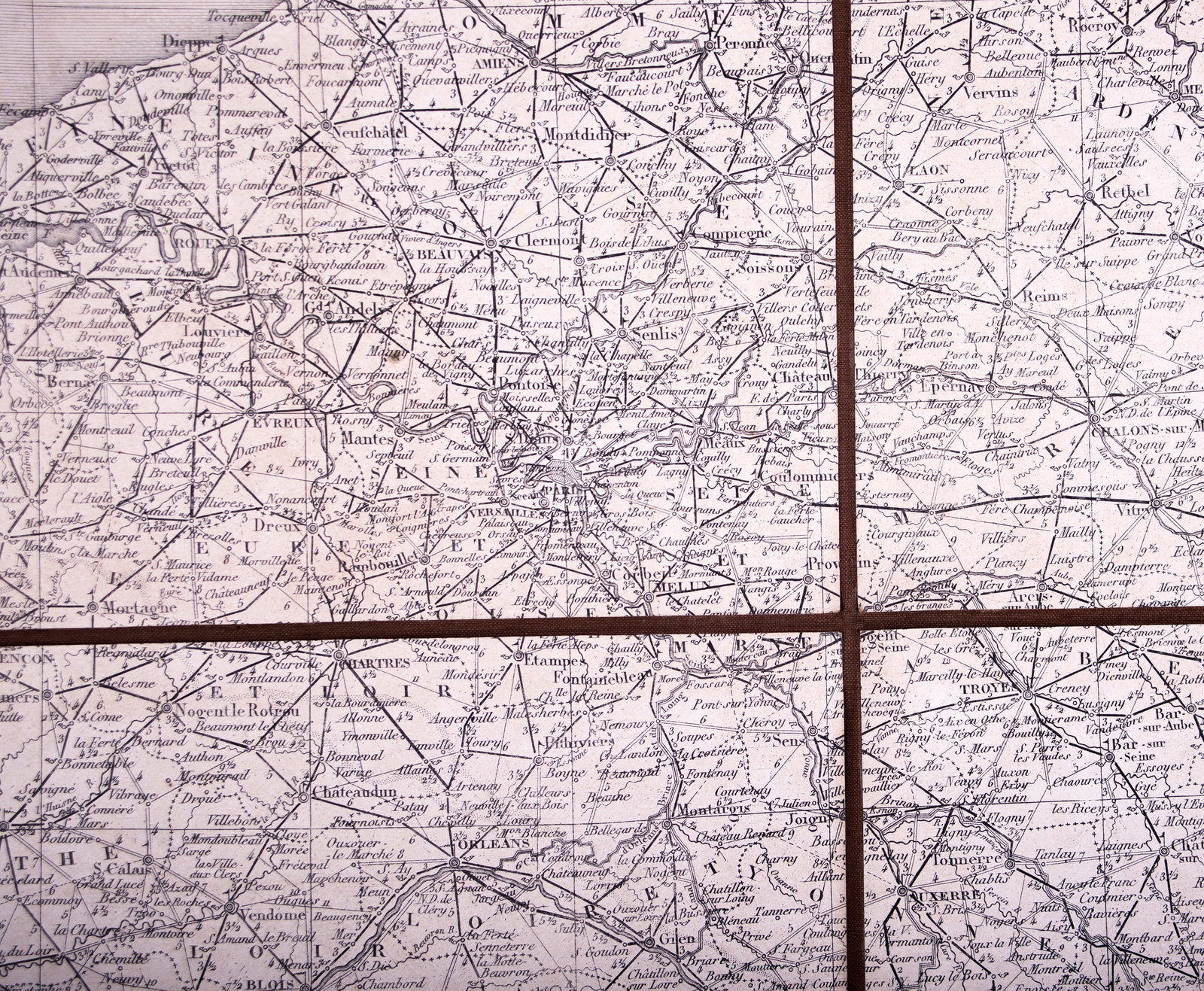 Home / French map of France road map Logerot Paris 1837 , Fremin geogra - 2