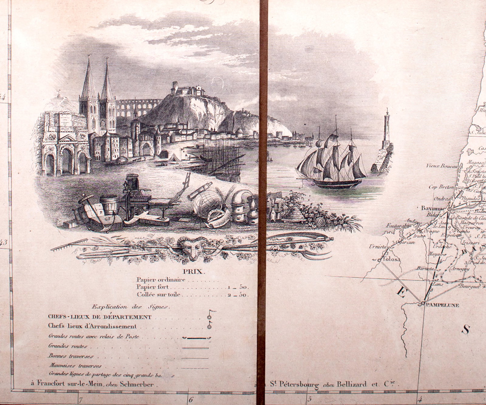 Home / French map of France road map Logerot Paris 1837 , Fremin geogra - 4