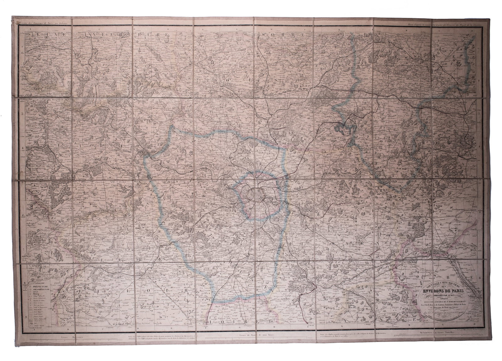 Home / French map Logerot Environ de Paris 1861 on linen (1 of 6)