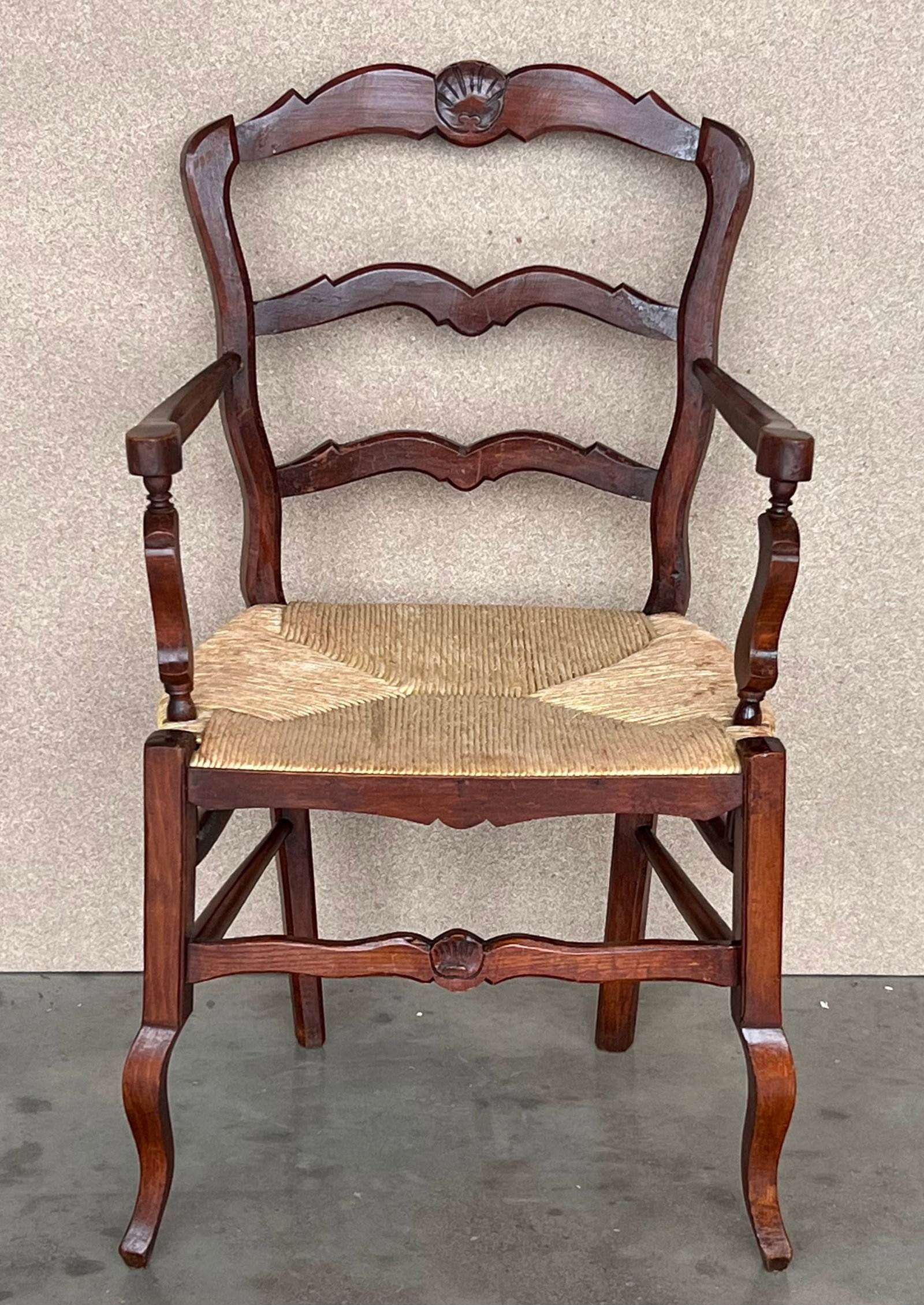 19th Set of Eight Spanish Armchairs With Cane Seat - 2
