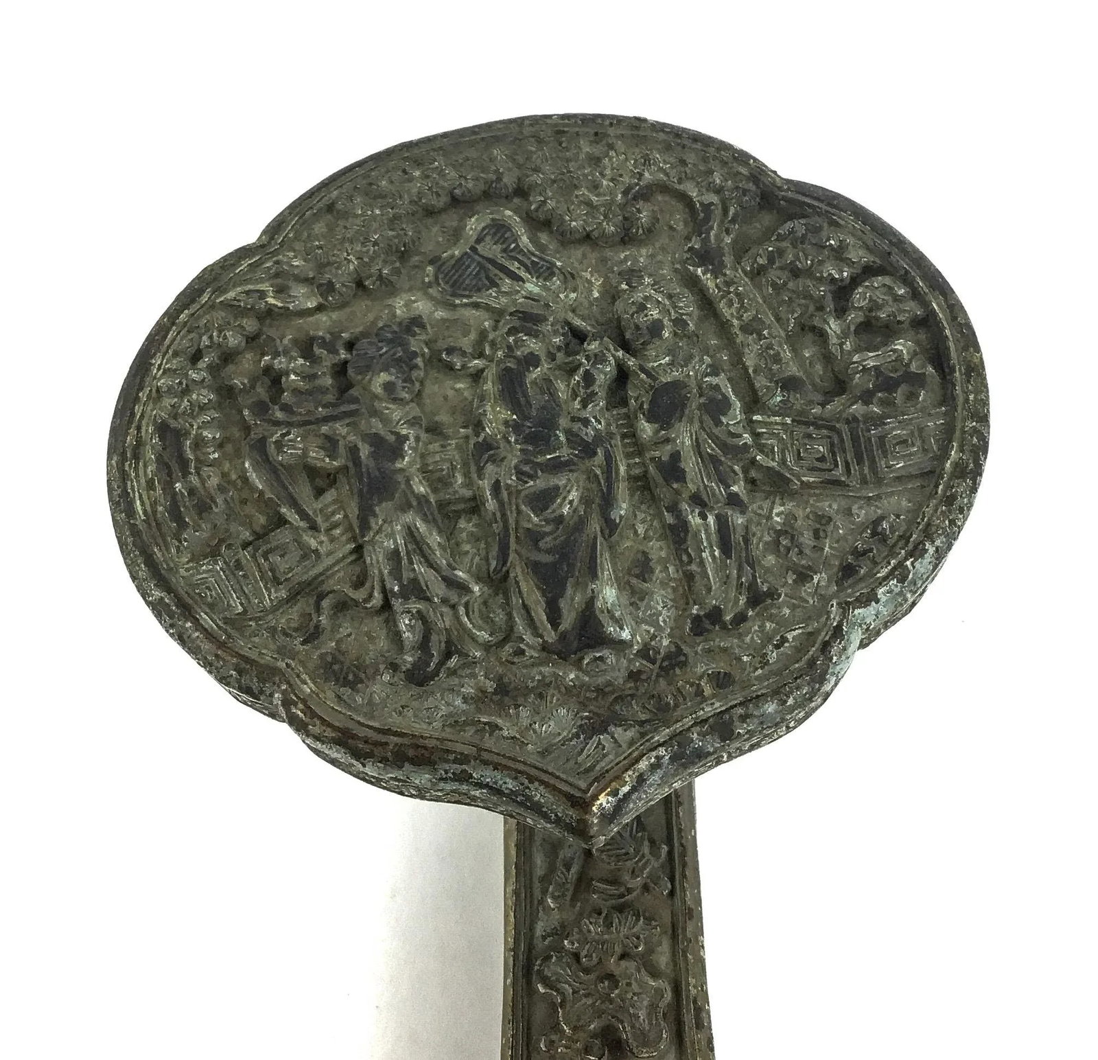 Lacquered Bronze Ceremonial Scepter Symbolizing Power and Fortune in Chinese Folklore - 7