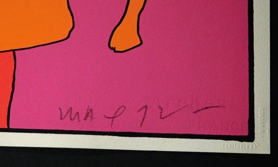 Peter Max "Golden Time" Signed Numbered Artwork Framed Pop Art '72 - 5