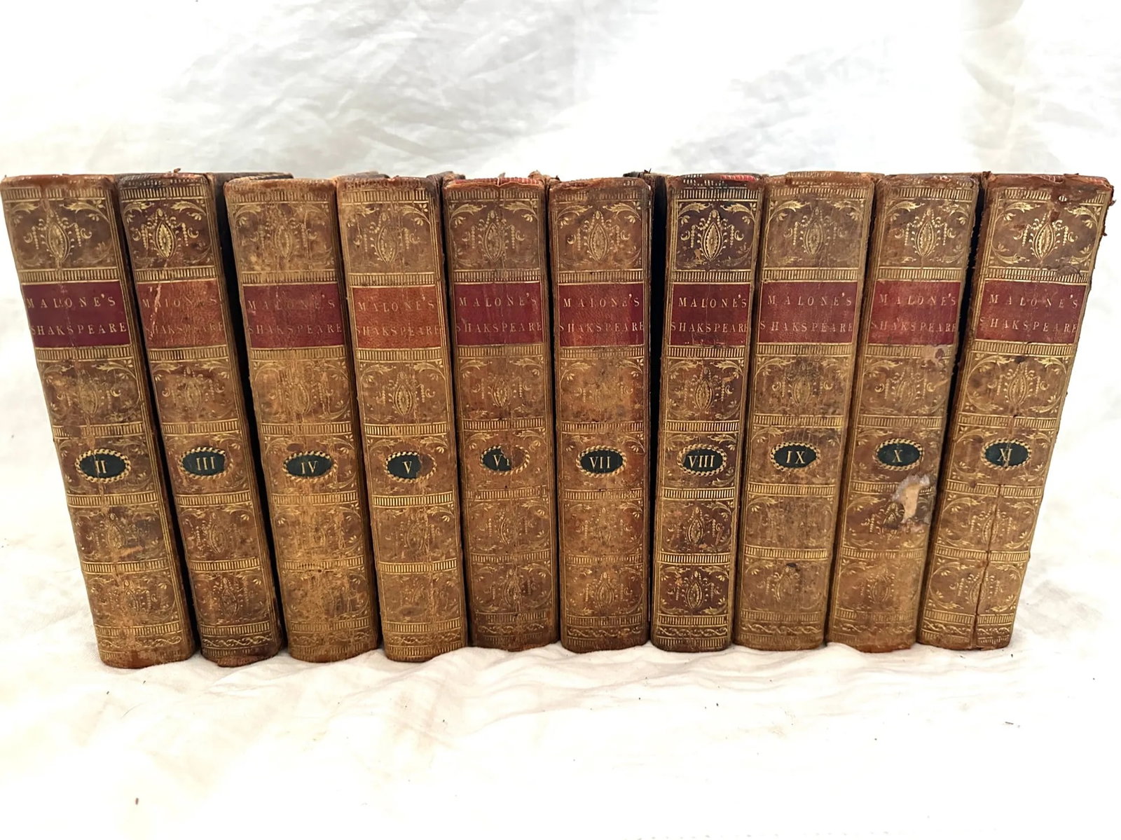 18th C. The Play's & Poems Malone's Shakespeare Leather Bound Books-A Set - 11
