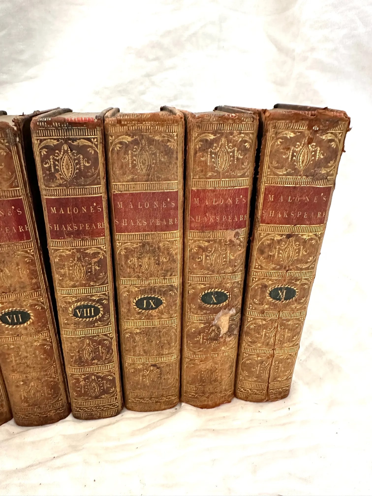 18th C. The Play's & Poems Malone's Shakespeare Leather Bound Books-A Set - 7