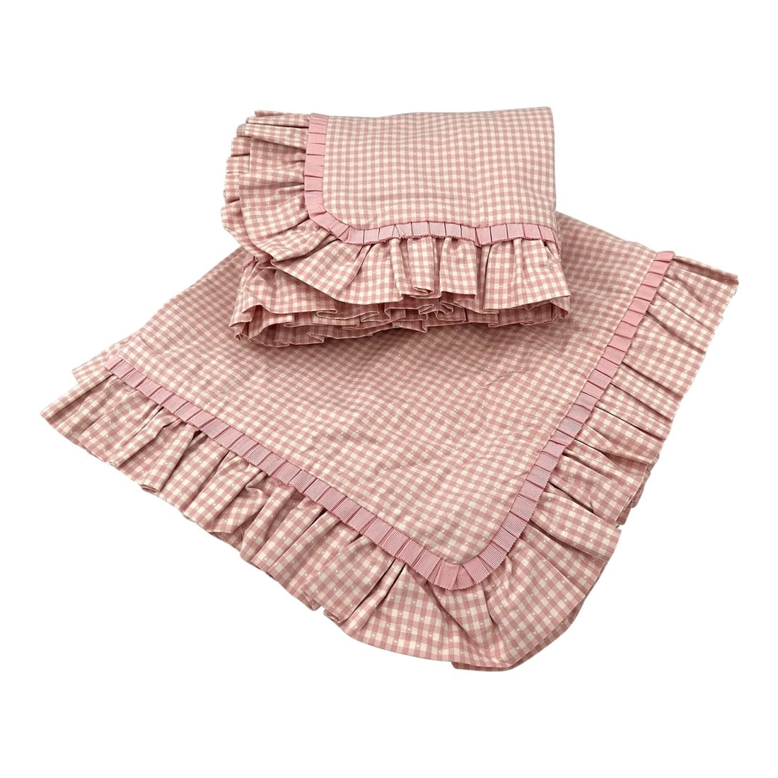Jane Wilner Haute Couture Gingham Ruffle Euro Shams-A Set (1 of 7)