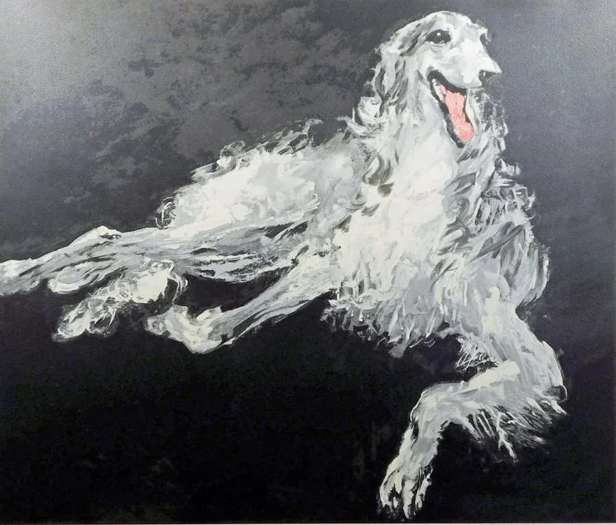 LeRoy Neiman "Borzoi" Art Serigraph on Paper Hand Signed 137/375 - 3