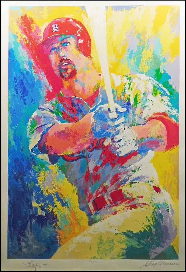 LeRoy Neiman Mark McGwire Double Hand Signed Silkscreen - 3
