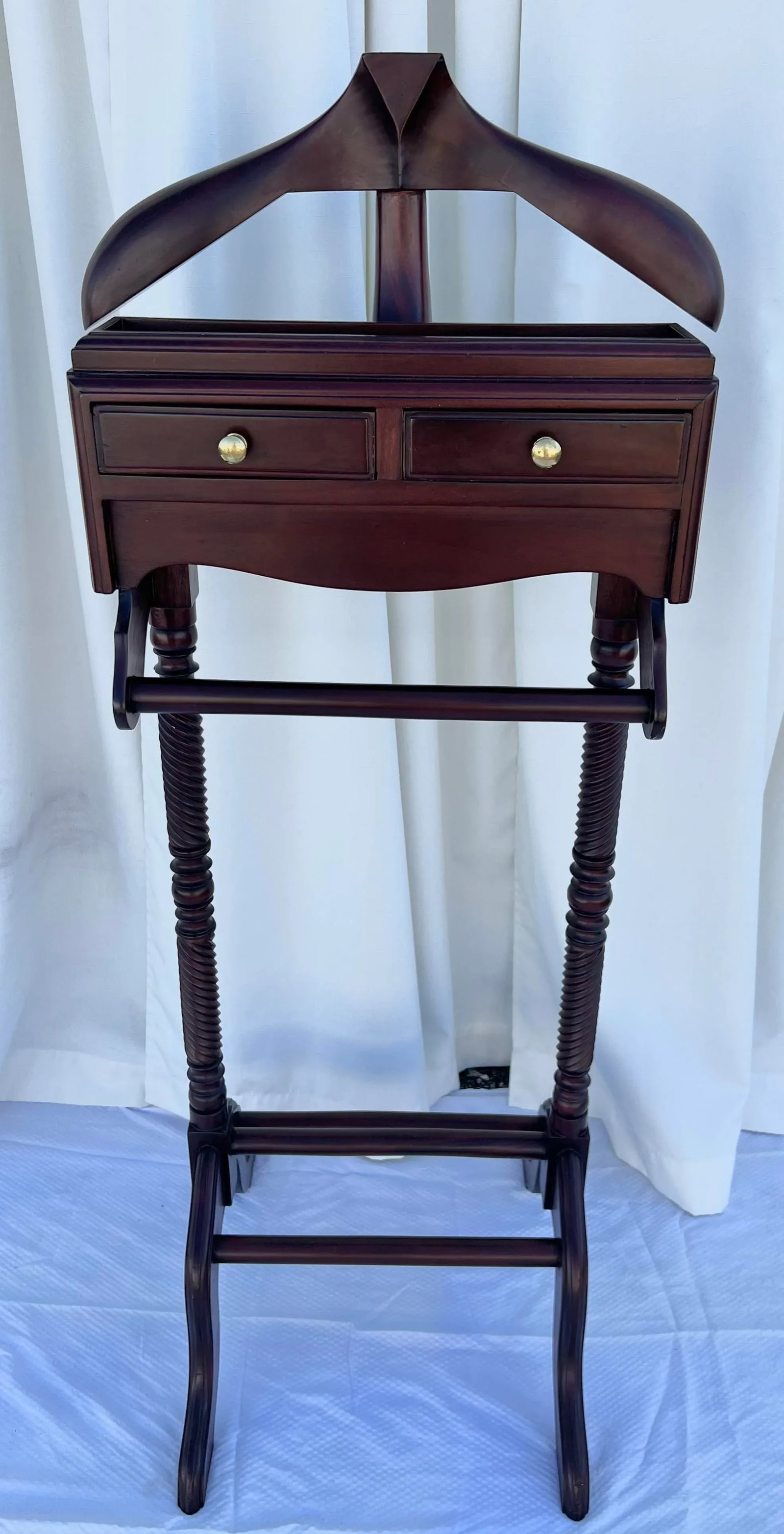 Mid- Century Traditional Mahogany Valet - 3