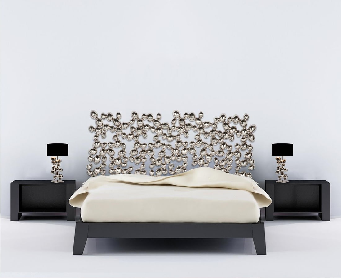 New "Stones" Handmade Sculpture Pendant Lamp in Chrome Finished - 2