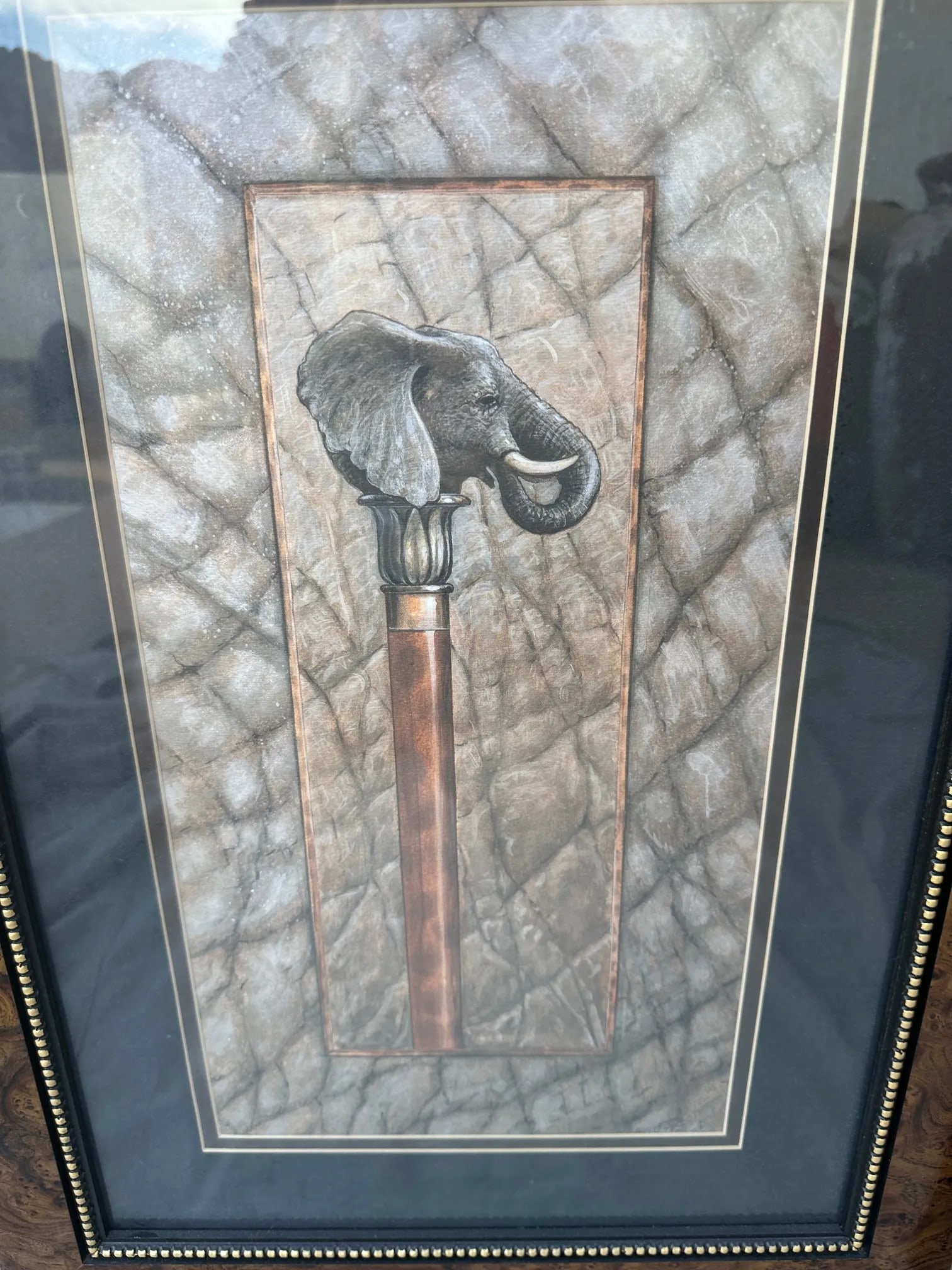Arnie Fisk Leopard & Elephant Cane Prints, Signed - 4