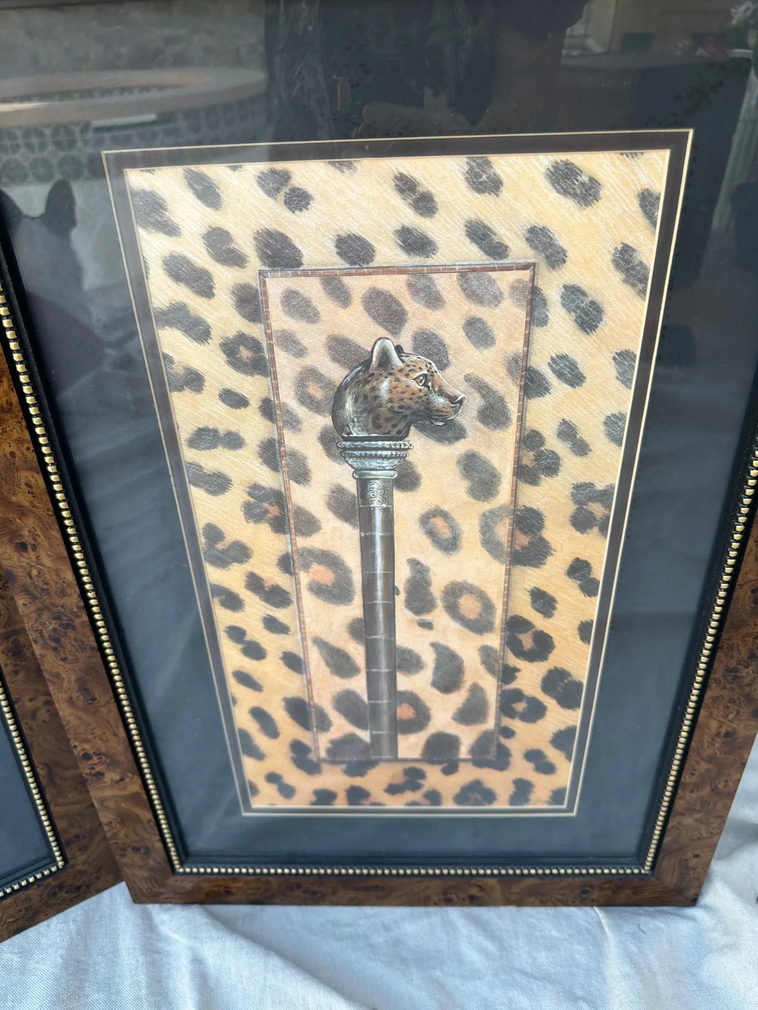 Arnie Fisk Leopard & Elephant Cane Prints, Signed - 5