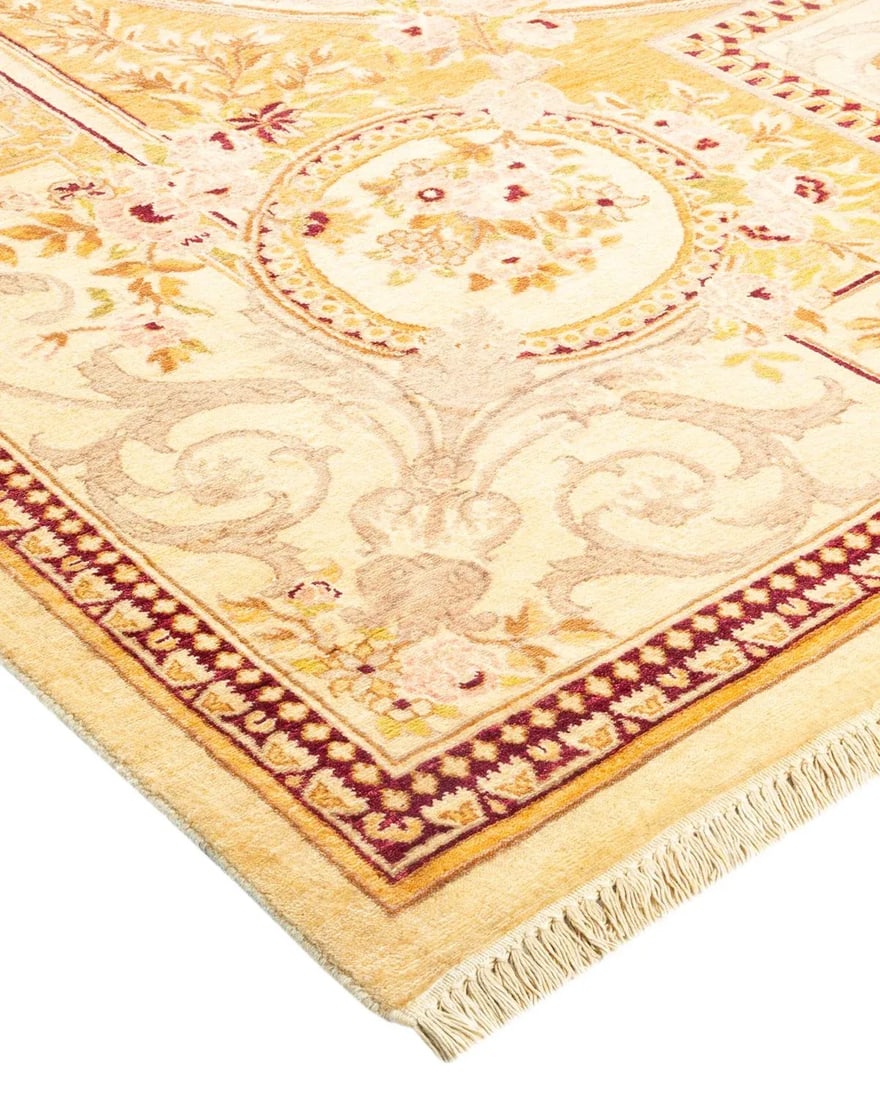 Mogul, One-of-a-Kind Hand-Knotted Area Rug - Ivory, 6' 1" x 8' 10" - 2