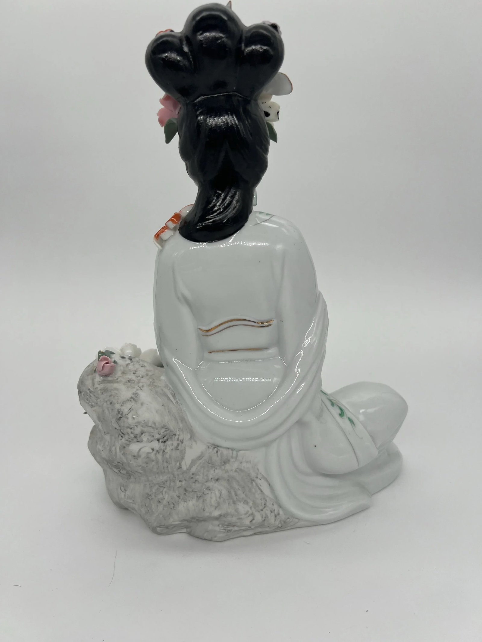 Vintage Asian Geisha Musician Figurines a Pair - 10