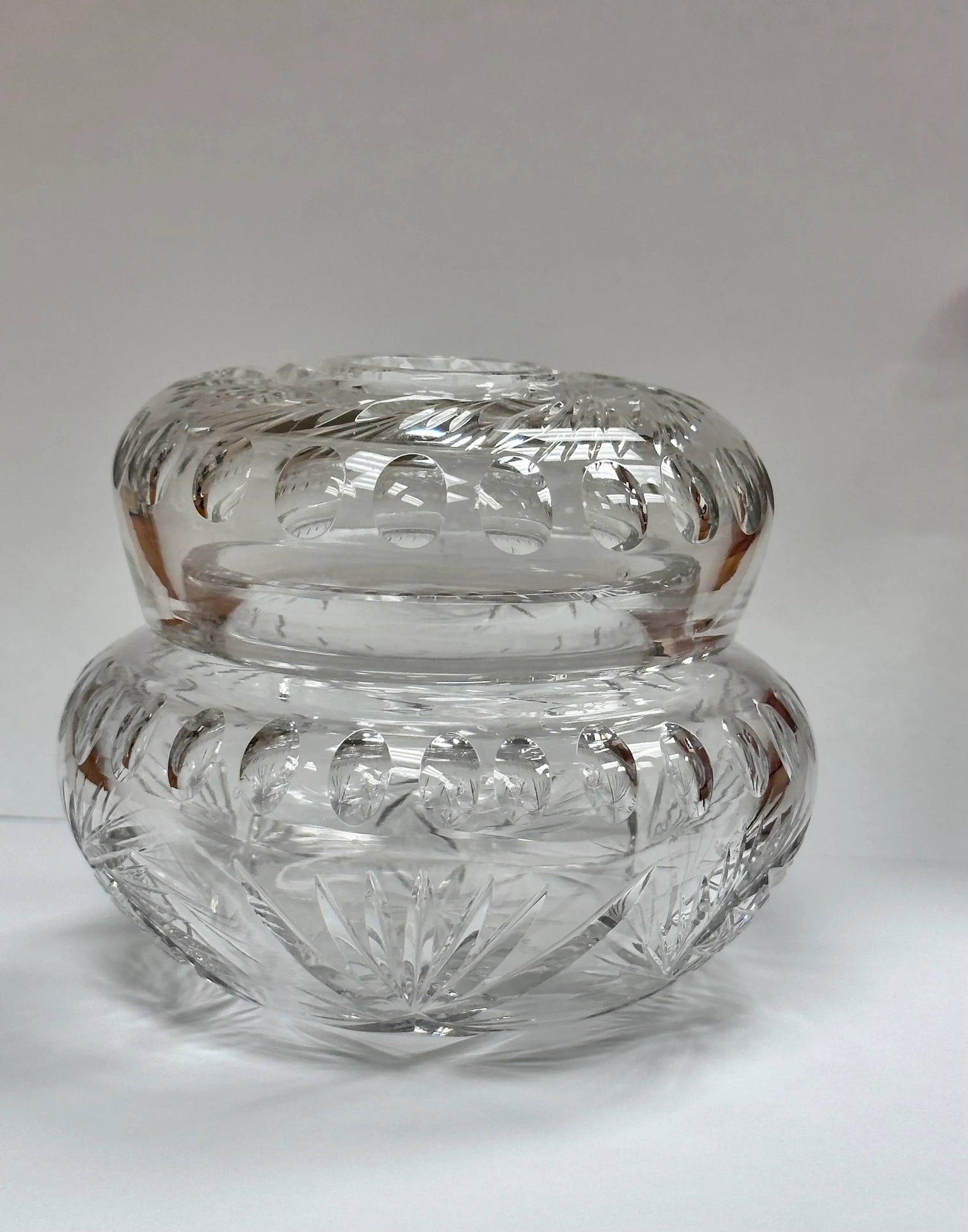 Early 20th Century American Brilliant Cut Crystal Glass Hair Receiver - 2