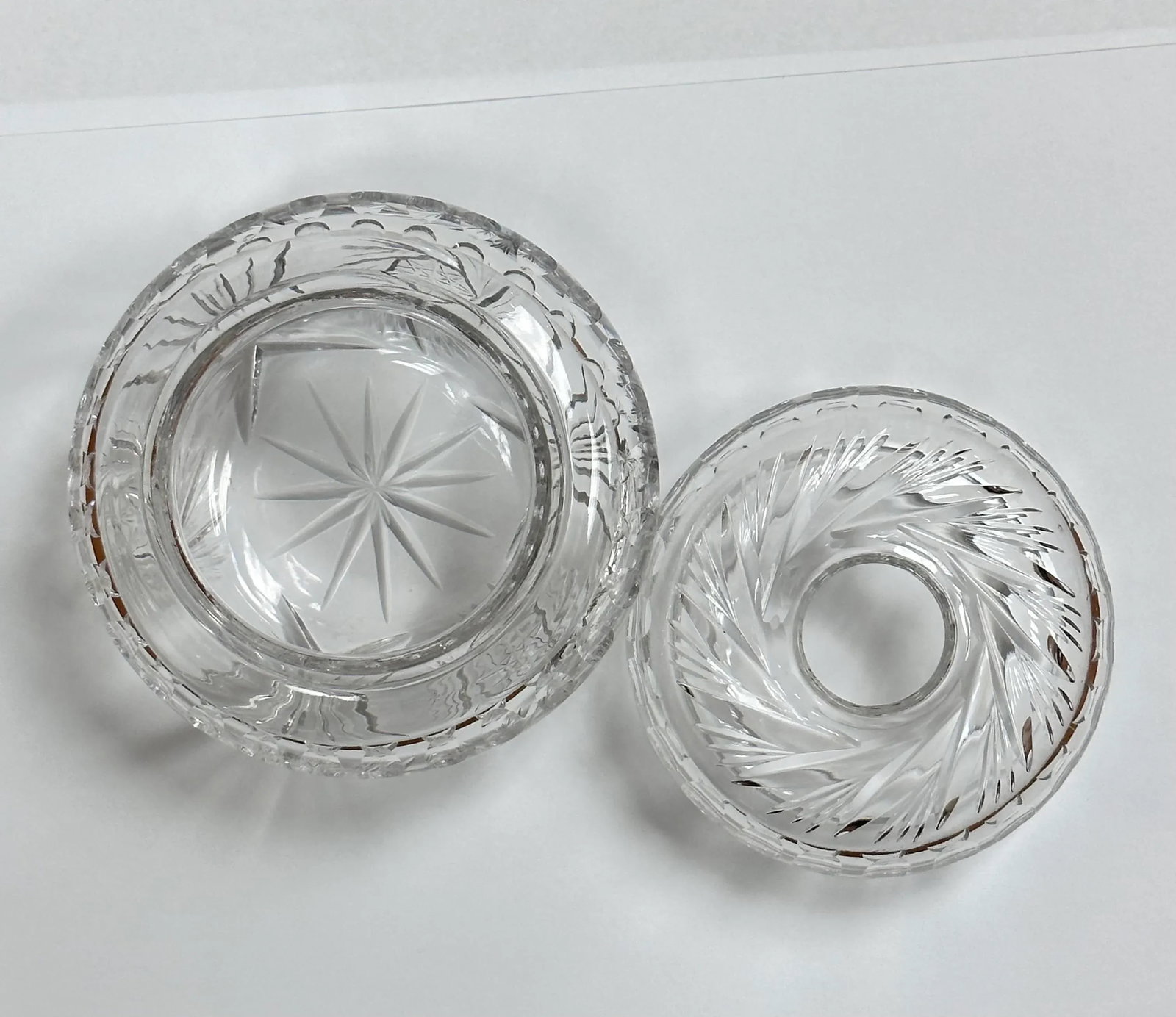 Early 20th Century American Brilliant Cut Crystal Glass Hair Receiver - 7