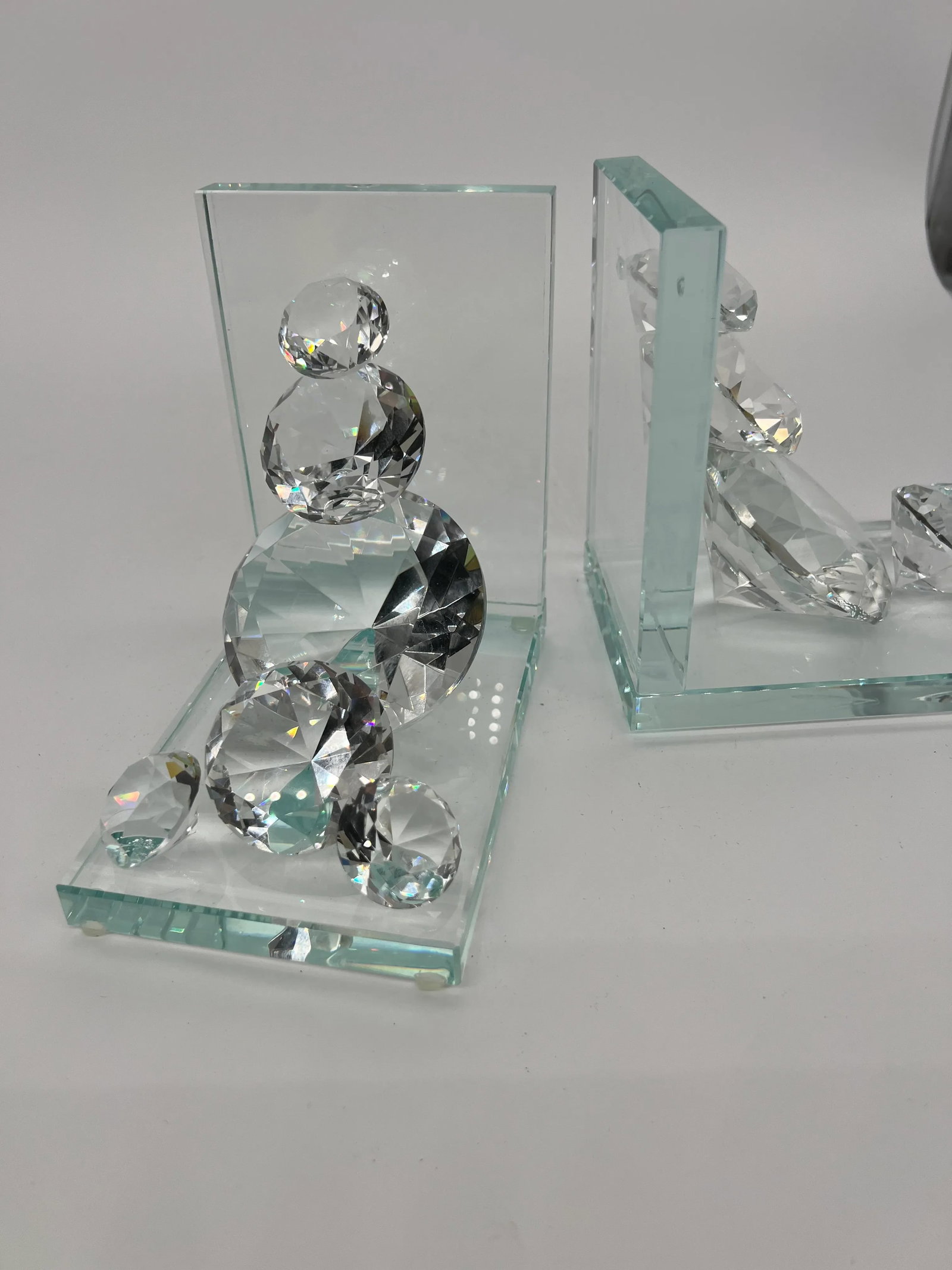 Crystal Bookends Very Sparkly - 12