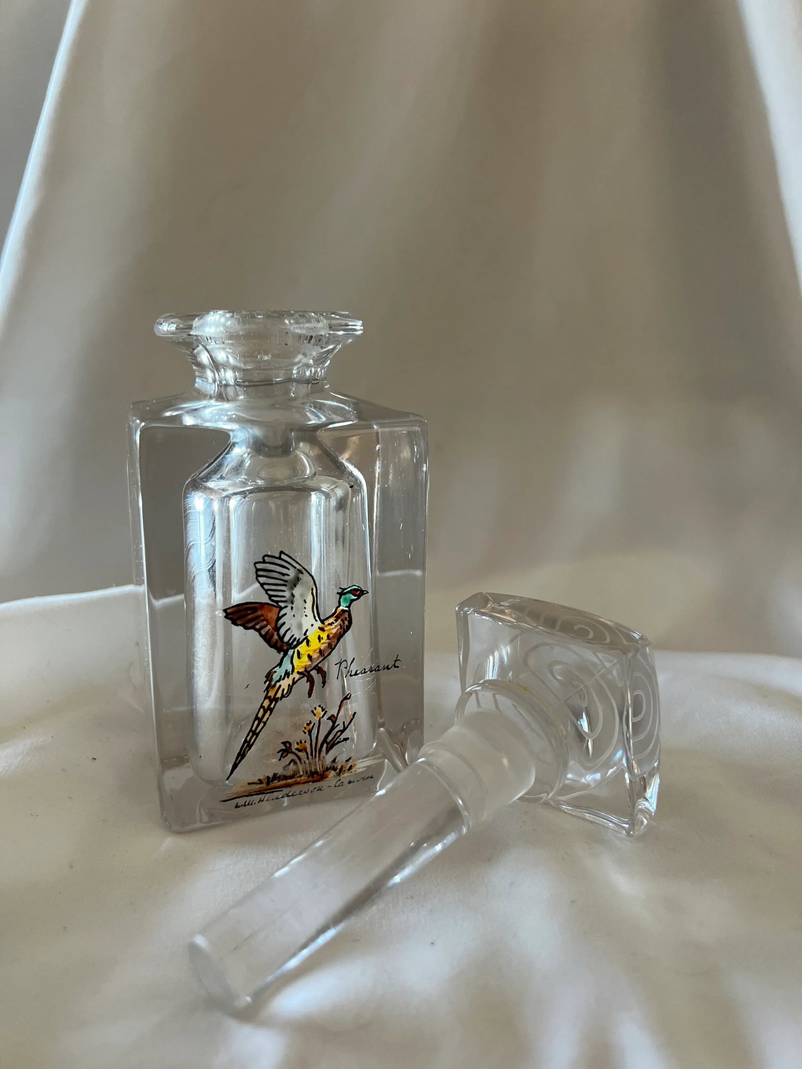 Mid Century Carwin Crystal Cologne or Perfume Bottle - 2