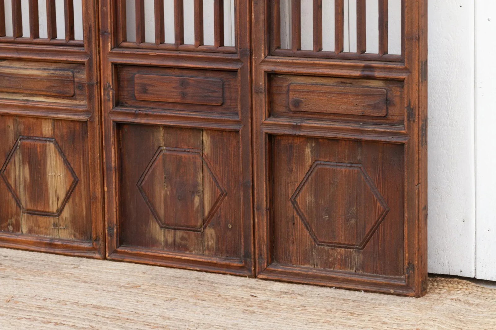Set of Four, 19th Century Farmhouse Screen Panels - 5