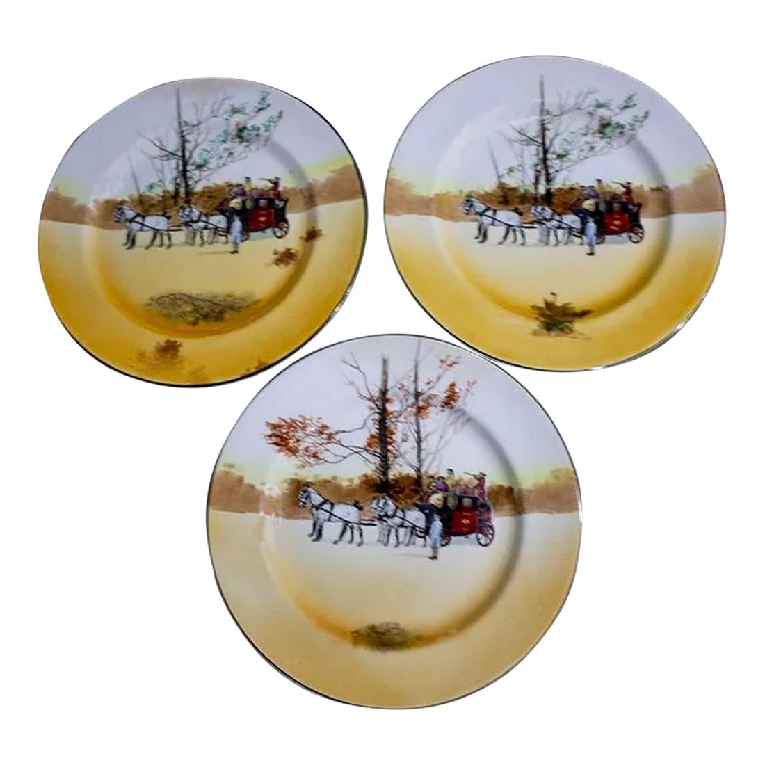 Royal Doulton Coaching Days Dinner Plates - Set of 3 (1 of 7)