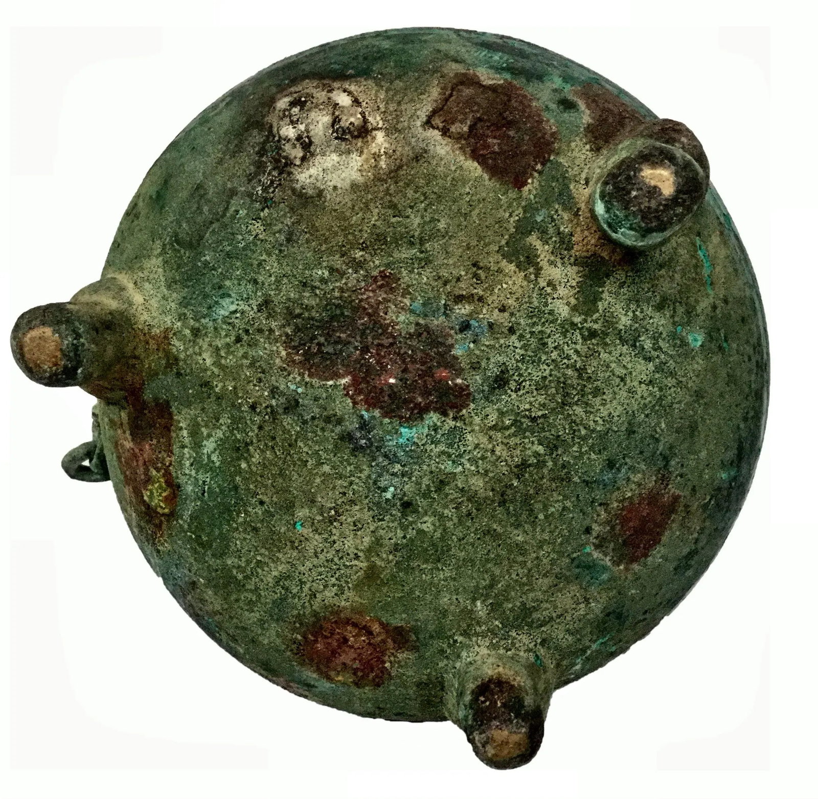 Antique Bronze Eastern Asia Wine Pot With Cup - 12