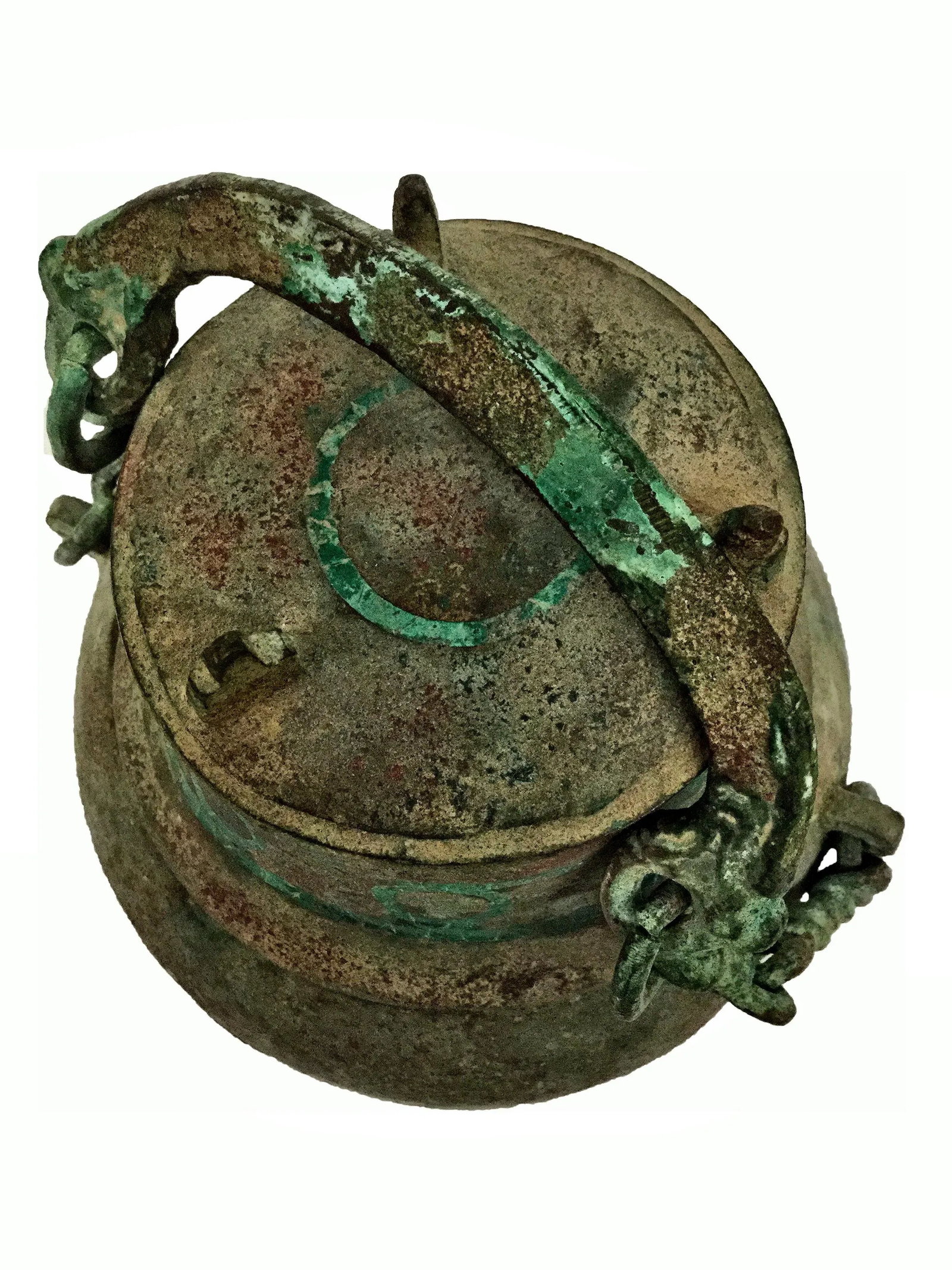 Antique Bronze Eastern Asia Wine Pot With Cup - 2