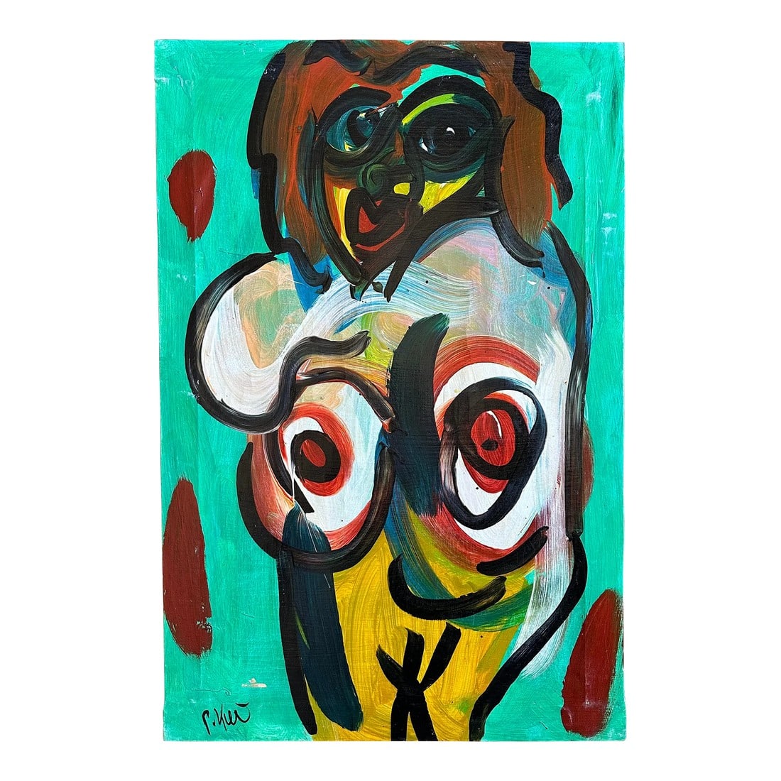 Original Peter Keil Painting: Peter Keil is a German artist that focuses primarily on abstract expressionism. Keil painted with some of the greats including Joan MirÃ³, Pablo Picasso and Andy Warhol, to name a few. This