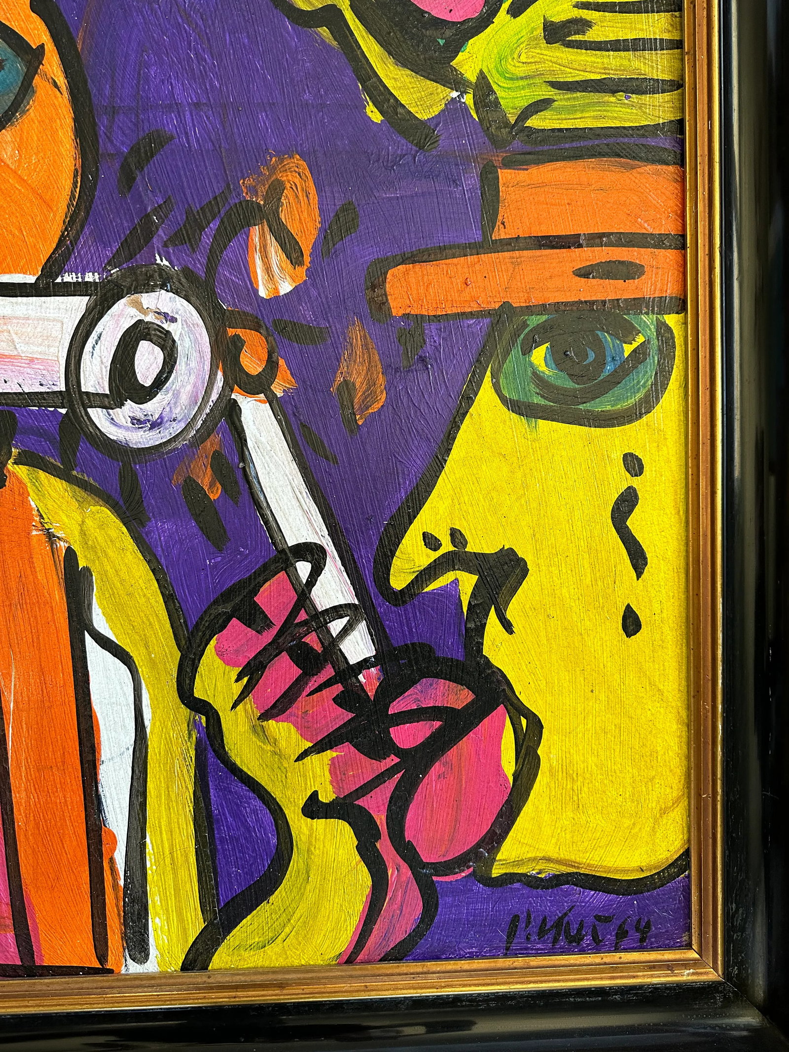 Paris Bar Original 1964 Peter Keil Painting - 4