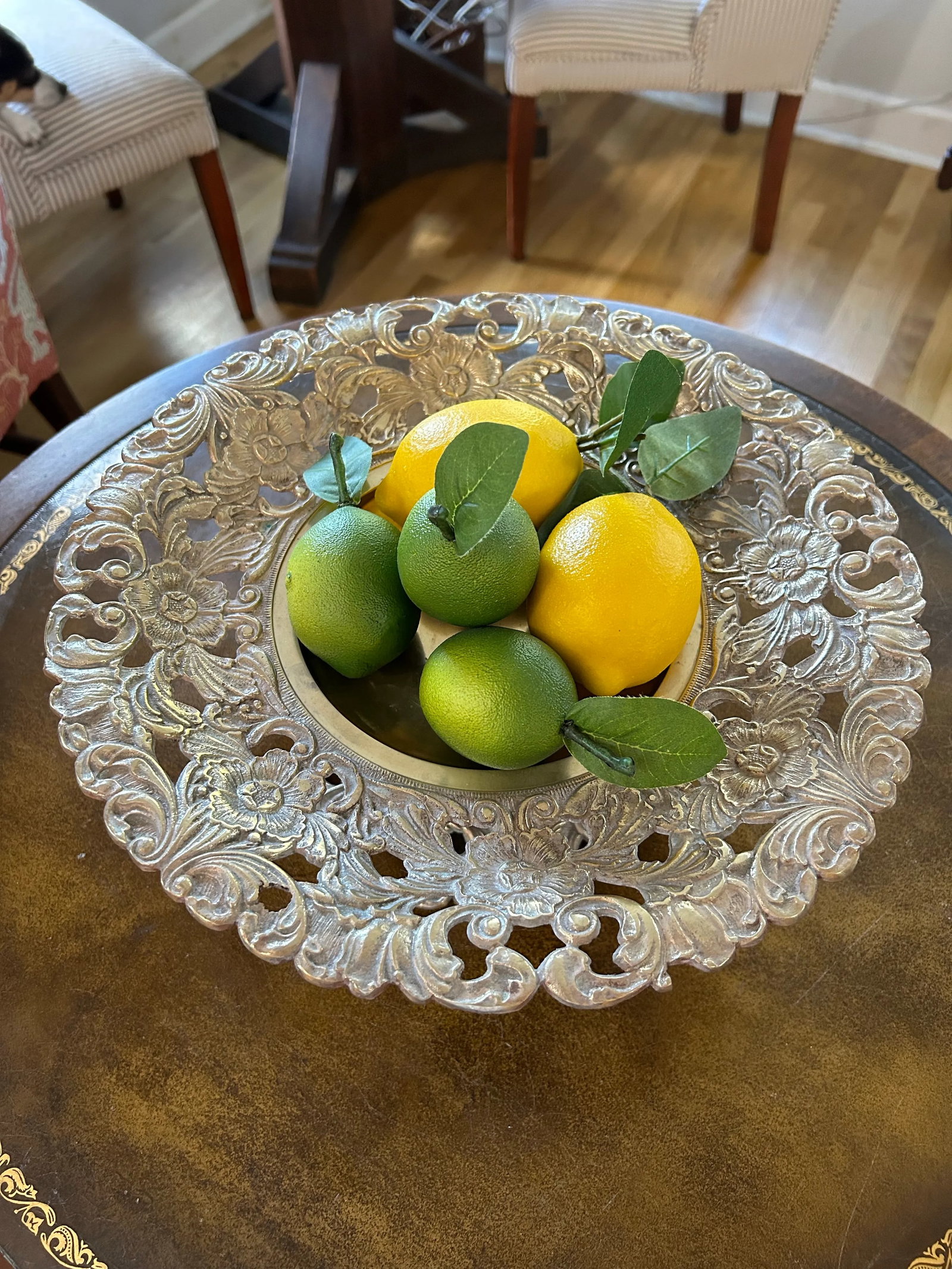 Vintage Solid Brass Italian Tazza or Pedestal Bowl - 6