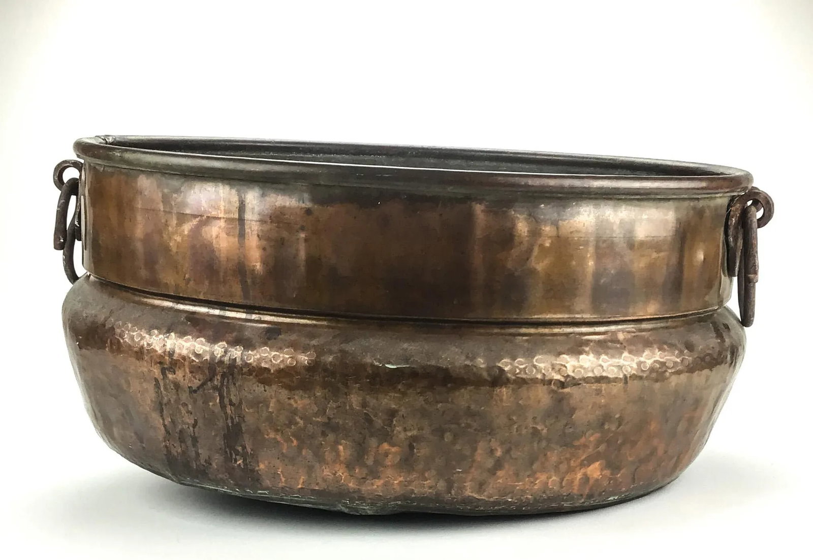 Massive Antique Brass Planter Pot Storage - 6