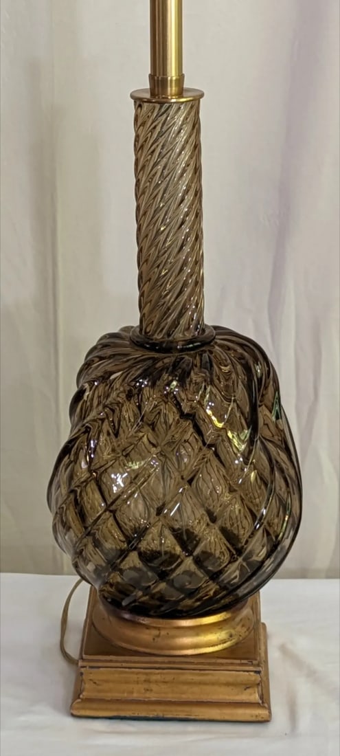 Carlo Scarpa for Venini Diamante Murano Glass Table Lamp C. 1936 - 7