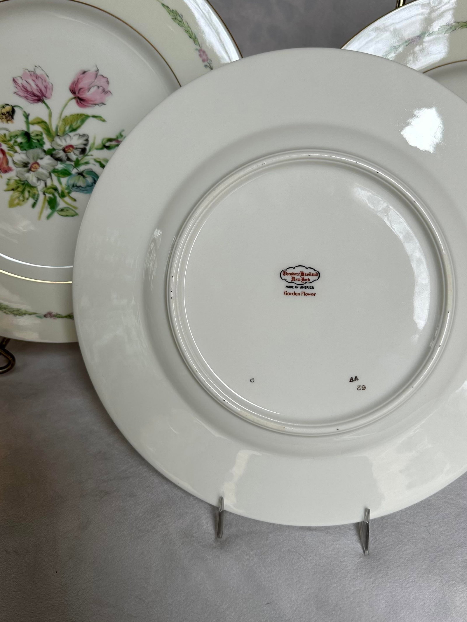 Theodore Haviland New York Garden Flower Dinner Plates- Set of 3 - 7