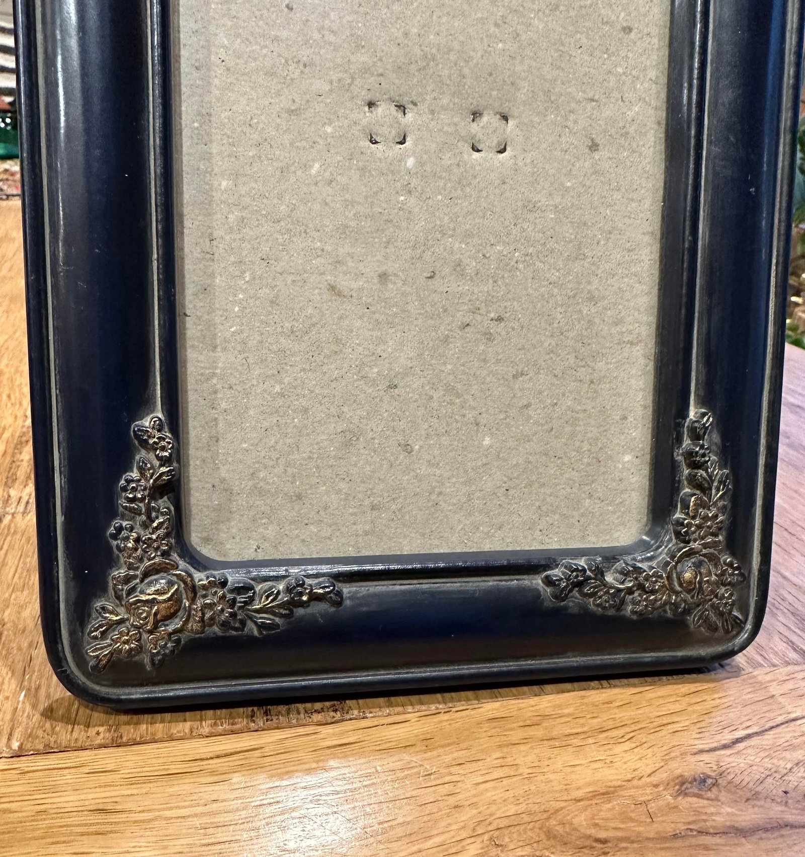 Late 20th Century Victorian Blue & Gold Tone Resin Picture Frames - A Pair - 2