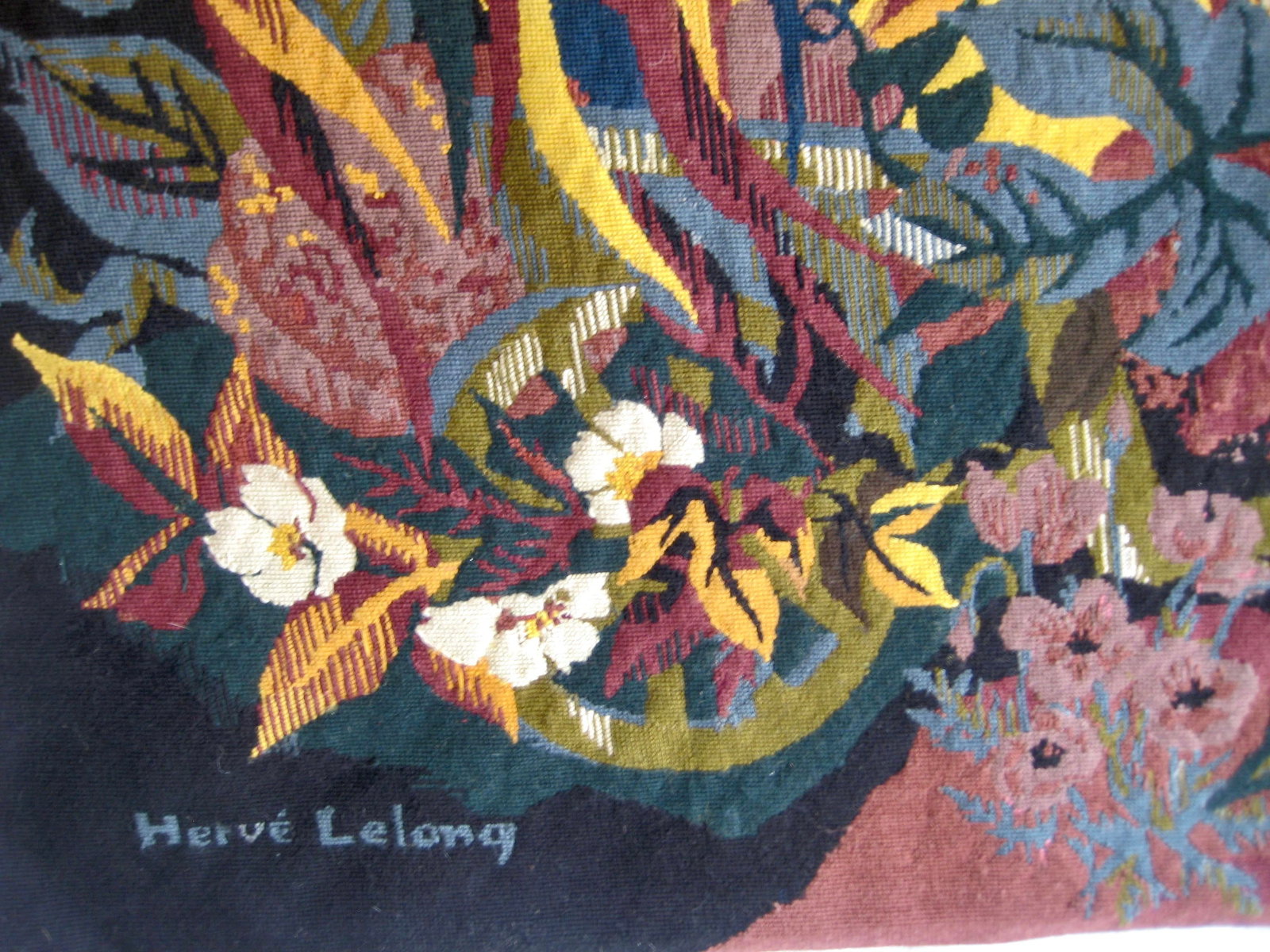 1960s French Mid Century Modern Herve Lelong Aubusson Tapestry - 8