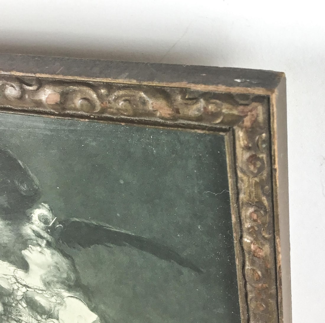 Framed Antique Lithography Print of "Farewell" by Ferdinand Leeke - 2