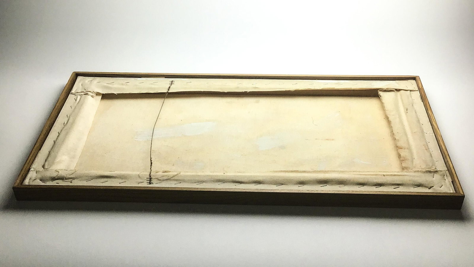 1980's Original Oil Wood Framed Painting Wheat Fields Signed - 5