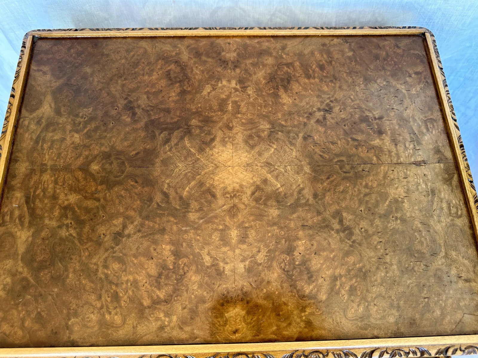 Vintage Burlwood Nesting Tables-A Set - 7