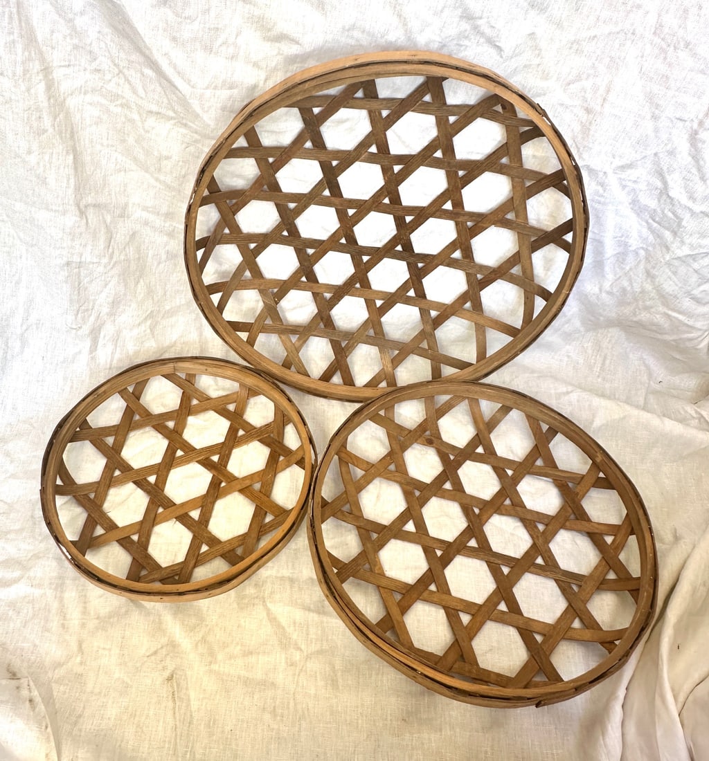 Set of 3 Tobacco Nesting Wall Baskets - 2