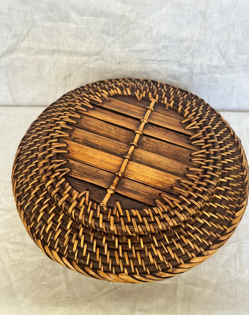 Set of 4 Woven Rattan & Bamboo Plate Chargers - 6
