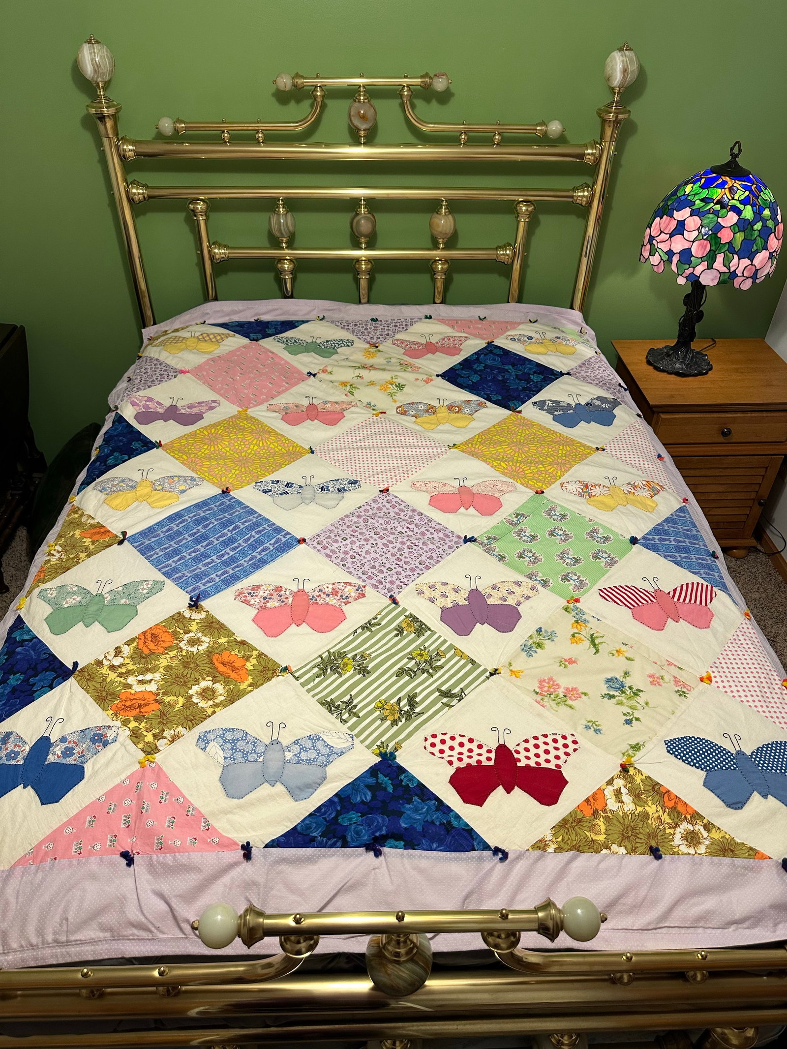 Vintage Butterfly Handmade Quilt - 2