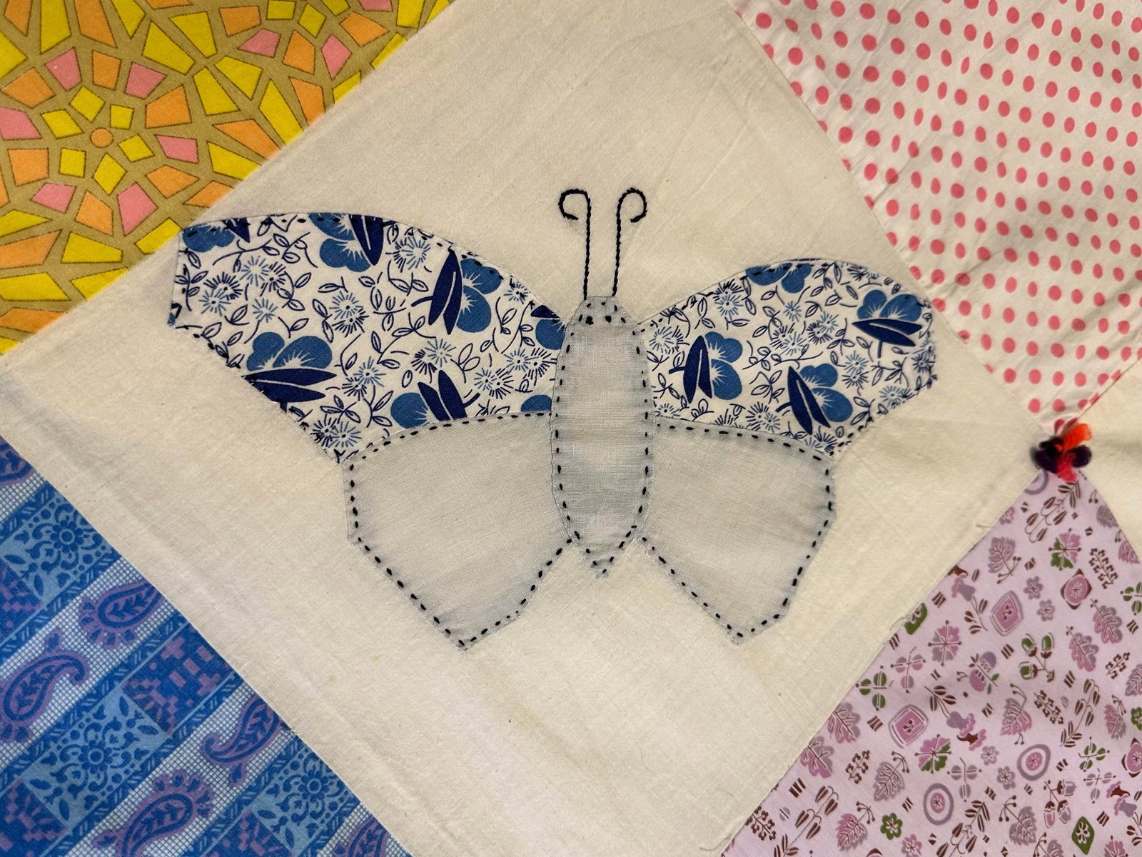 Vintage Butterfly Handmade Quilt - 5